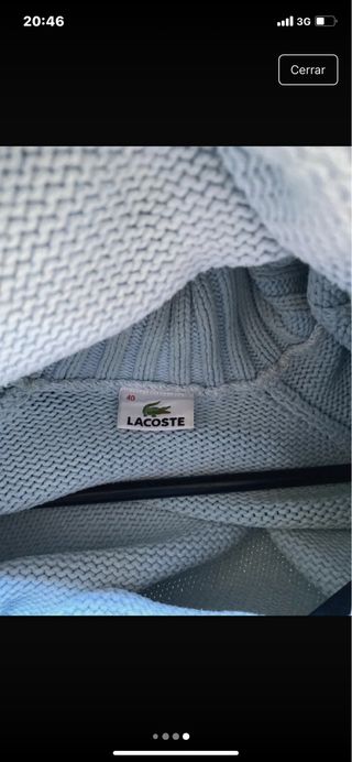 Jersey Lacoste azul cielo con copo de nieve