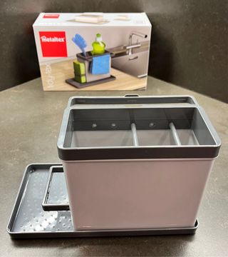 Organizador de fregadero Metaltex gris