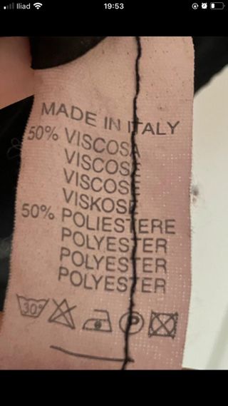 Vestito nero misto sintetico