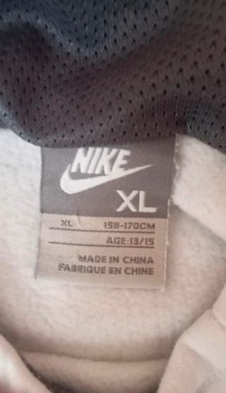 Sudadera Nike Air Talla XL Blanca y Gris