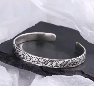 Pulsera esclava olas plata diseño