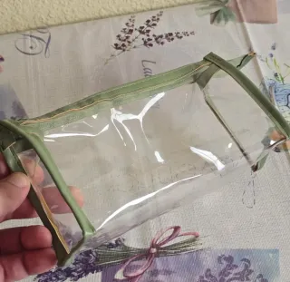 Estuche/neceser transparente verde
