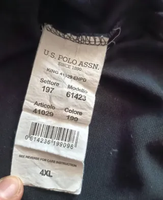 Polo U.S. Polo Assn. Nero Taglia 4XL