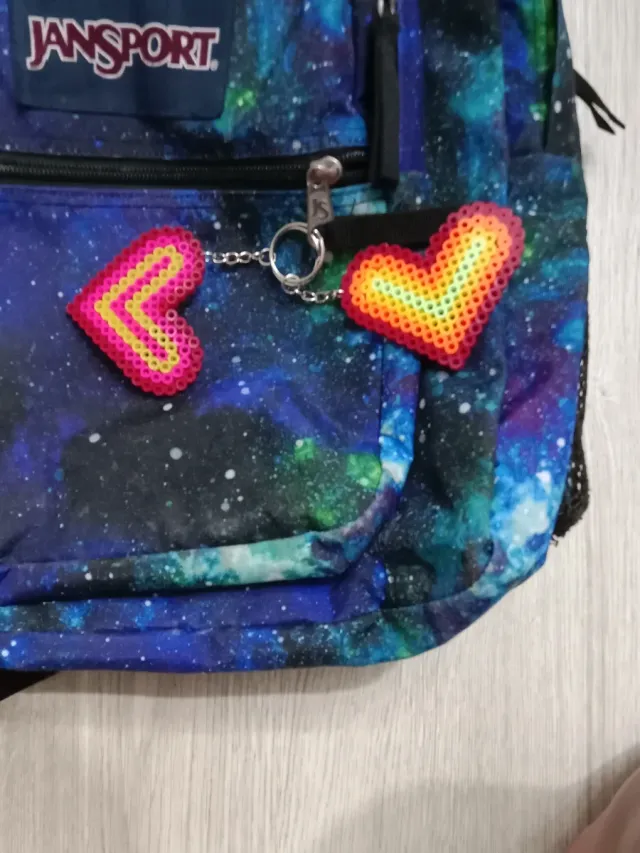 2 Corazones Perler Beads Llaveros