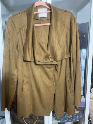 Chaqueta Antelina Mango Marrón Talla M
