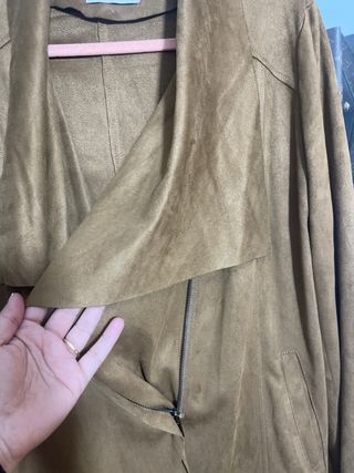 Chaqueta Antelina Mango Marrón Talla M