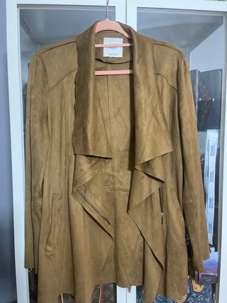 Chaqueta Antelina Mango Marrón Talla M