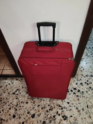 Juego de 2 maletas trolley rojas