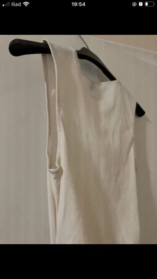 Vestito Divided bianco con lacci taglia XS