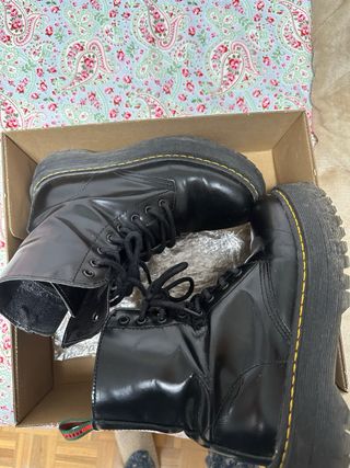Botas Brownie estilo Dr. Martens Negras Plataforma