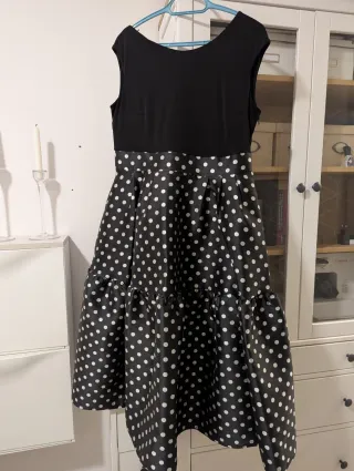 Vestido fiesta El Corte Inglés lunares XL