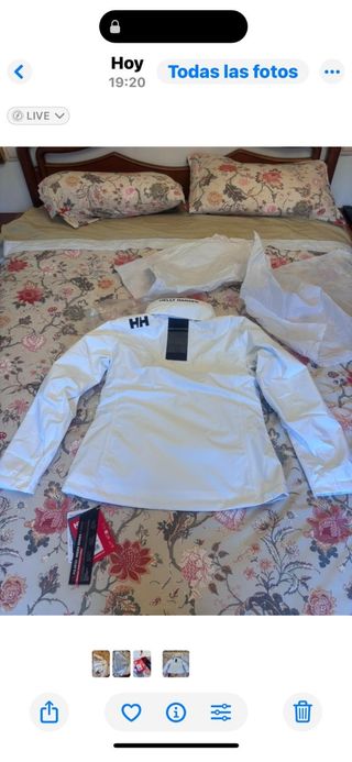 Chaqueta Helly Hansen Blanca Crew Hooded Midlayer 