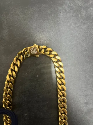 Cadena Cubana Bañada en Oro 18k