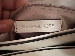 Borsa Michael Kors bianca con chiusura argento