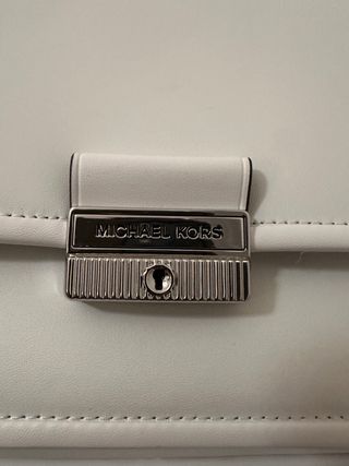 Borsa Michael Kors bianca con chiusura argento