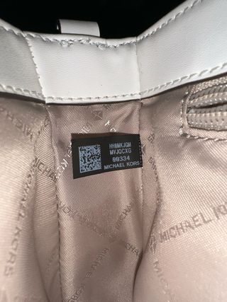 Borsa Michael Kors bianca con chiusura argento