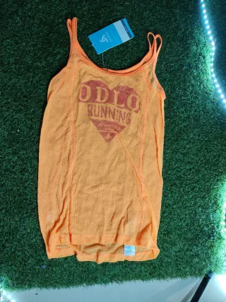 Camiseta tirantes Odlo Running mujer naranja