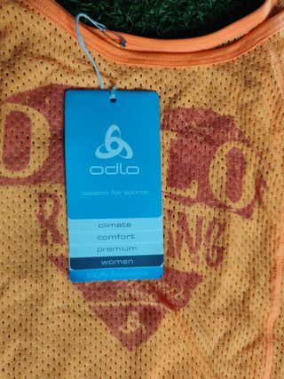 Camiseta tirantes Odlo Running mujer naranja