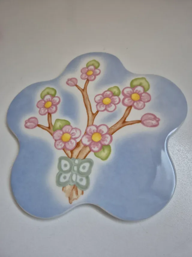 Sottopentola Thun fiori rosa e blu