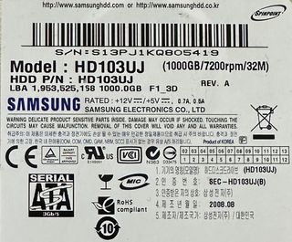 Disco Duro Samsung HD103UJ 1TB