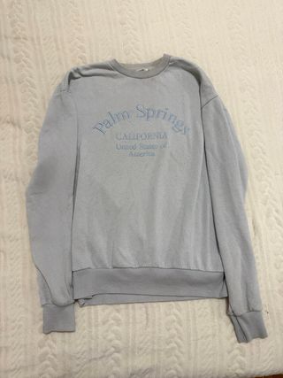 Sudadera Stradivarius Palm Springs Azul