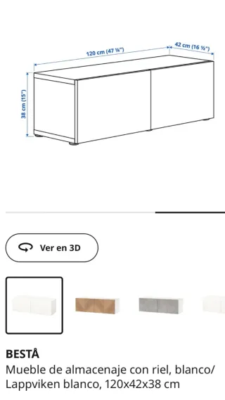 Mueble Almacenaje BESTA Ikea Blanco