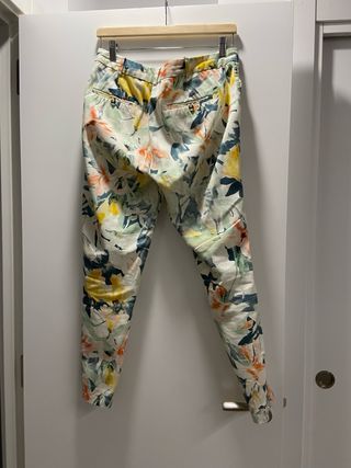 Pantalón Zara Estampado Flores Verano