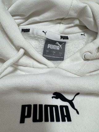 Sudadera Puma Blanca con Logo