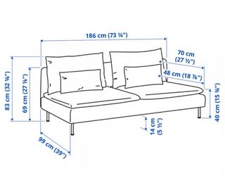 Sofá 2 plazas Ikea Söderhamn beige