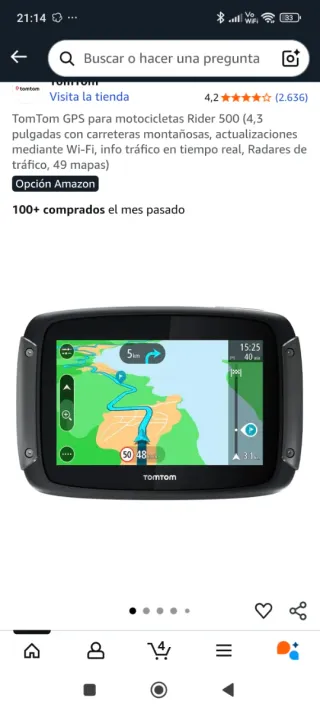 GPS TomTom Rider 500 para Moto