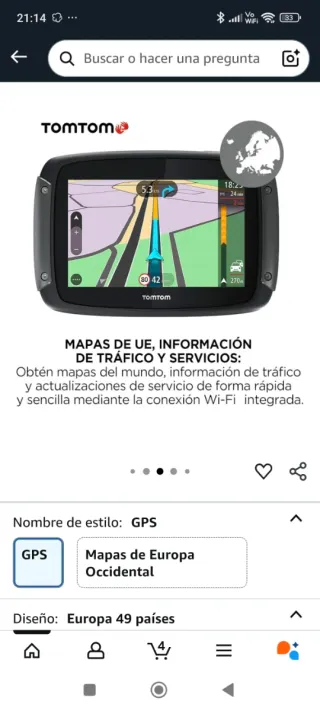 GPS TomTom Rider 500 para Moto
