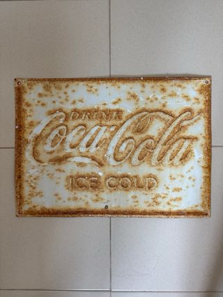 Placa Coca Cola Vintage Ice Cold