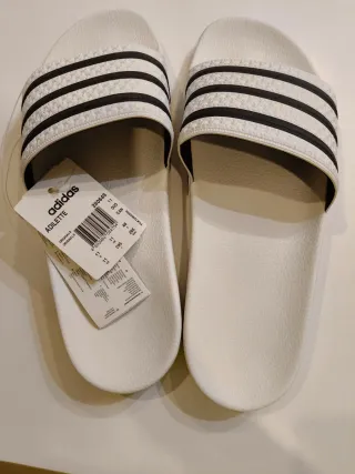 Chanclas Adidas Adilette Blancas Talla 46