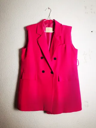 Chaleco de vestir rosa talla XL