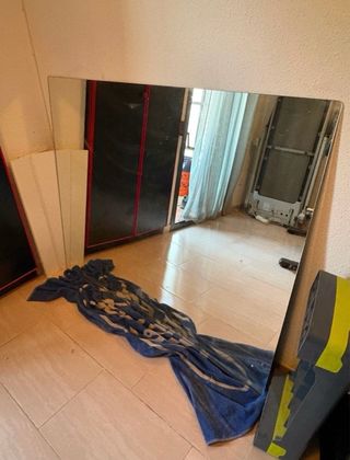 Espejo de baño plateado
