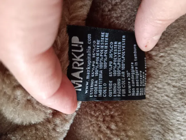 Giacca eco pelle Markup imbottita nera