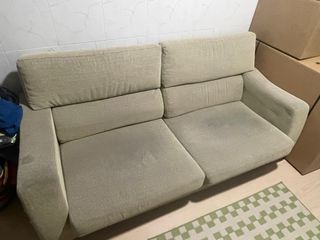 Sofá 3 plazas chenilla beige