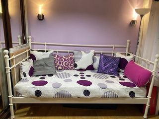 Cama individual metálica 90cm con colchón incluido