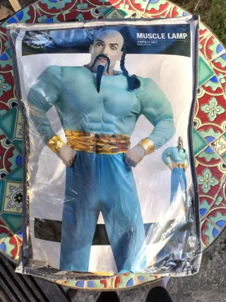 Disfraz Genio Aladino Adulto Talla 52/54 + zapatos