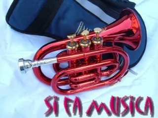 Tromba Pocket Rossa con Custodia