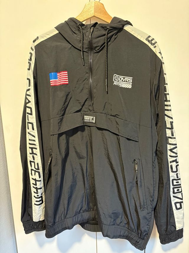 Cazadora chubasquero de hombre Negra y Blanca