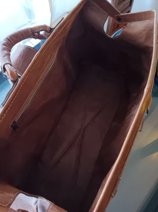 Maletín de piel clásico marrón