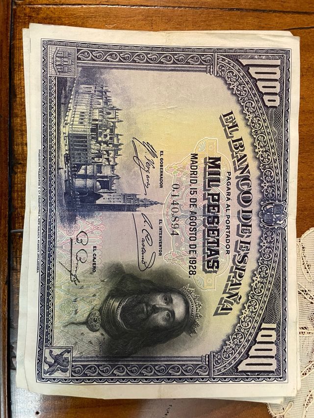 Billete 1000 pesetas Banco de España 1928