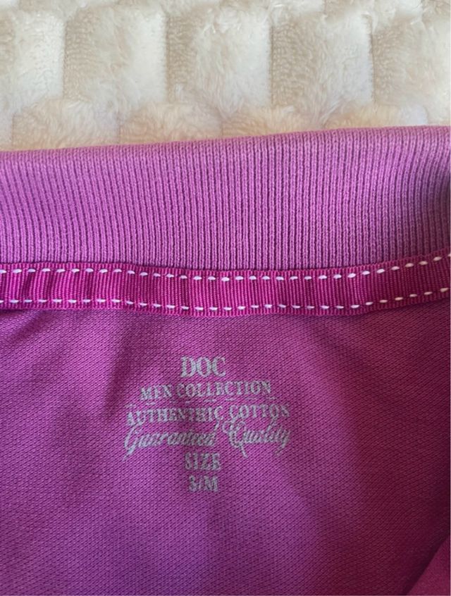 Polo morado de manga corta - Talla M