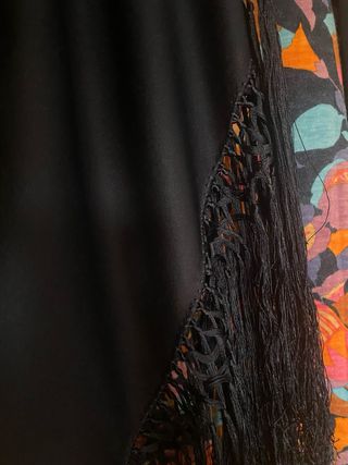 Sciarpa vintage anni '80 con frange