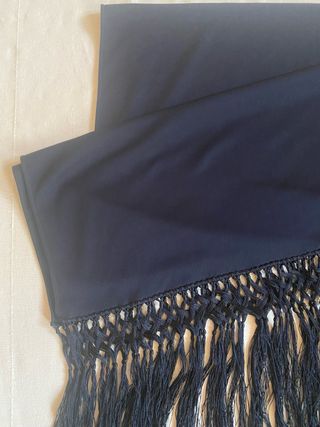 Sciarpa vintage anni '80 con frange