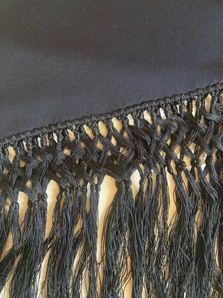 Sciarpa vintage anni '80 con frange