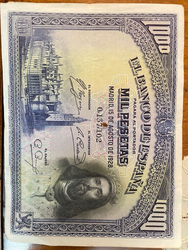 Billete 1000 pesetas Banco de España 1928