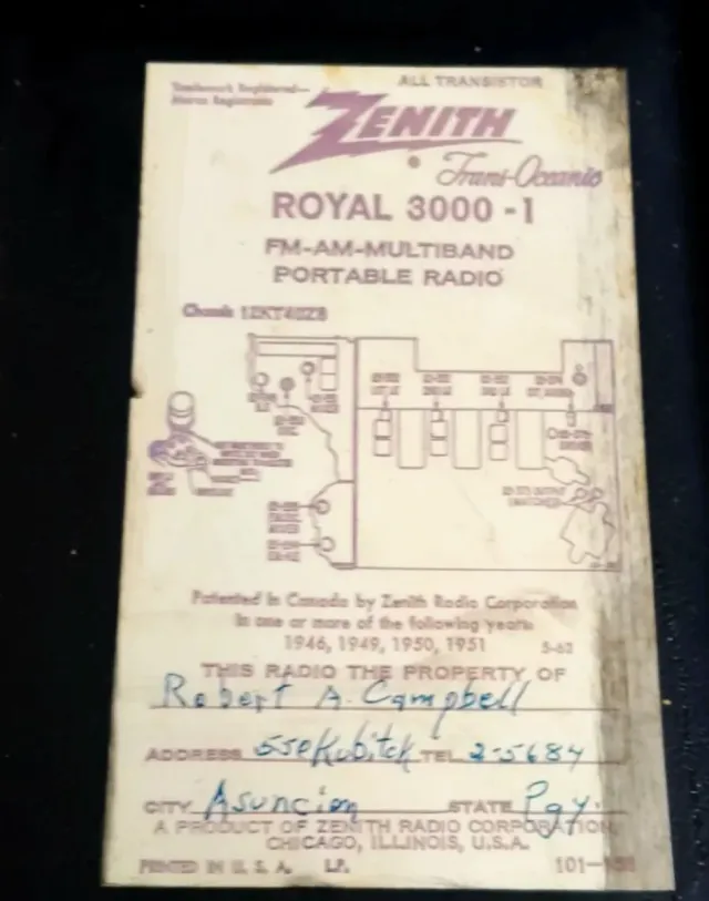 Radio Zenith Transoceánica 3000-1