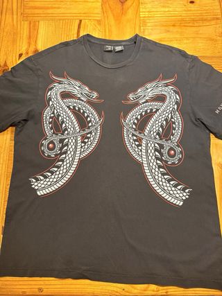 Lote 2 Camisetas Pull&Bear XL Dragon/Zoro